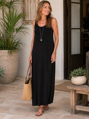chico's black maxi dress Travelers Convertible Maxi Dress
